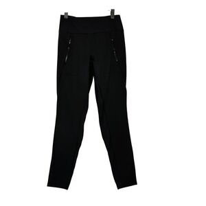 Athleta Leggings Womens Small Black Peak‎ Hybrid Fleece Tight Zipper Pockets
